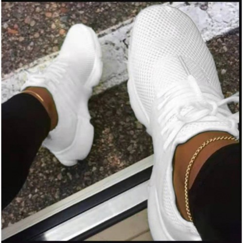 New Flying Woven Women's Shoes Casual Shoes Mesh Pump Sneakers