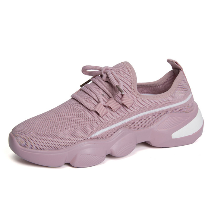 New Flying Lace-Up Simple Thick Sole Fashion Casual Sneakers