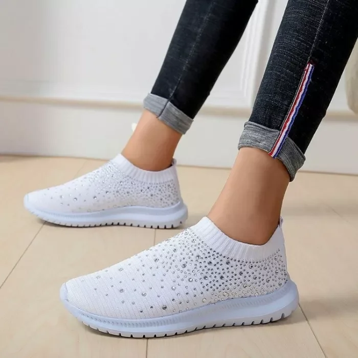 Hot drill slip-on sneakers fly woven breathable and lightweight Sneakers