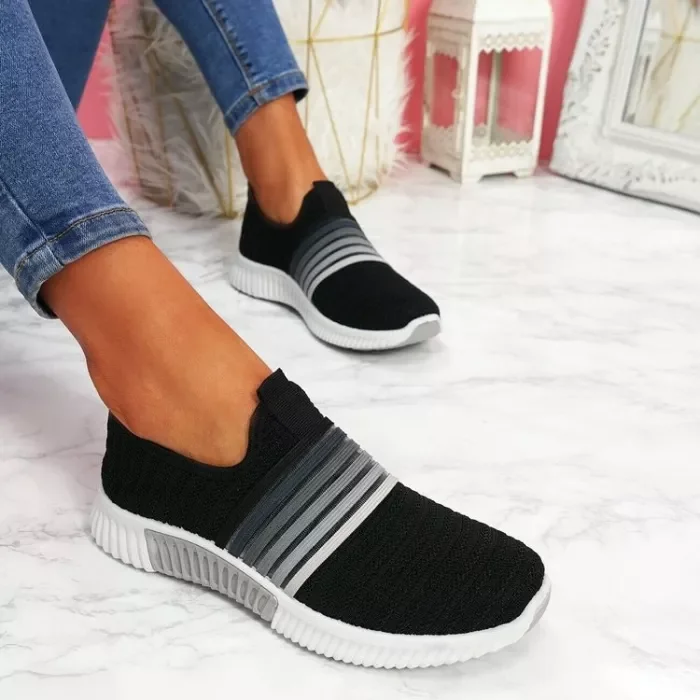 New large size breathable flying woven shoes women's sports wind breathable mesh Sneakers
