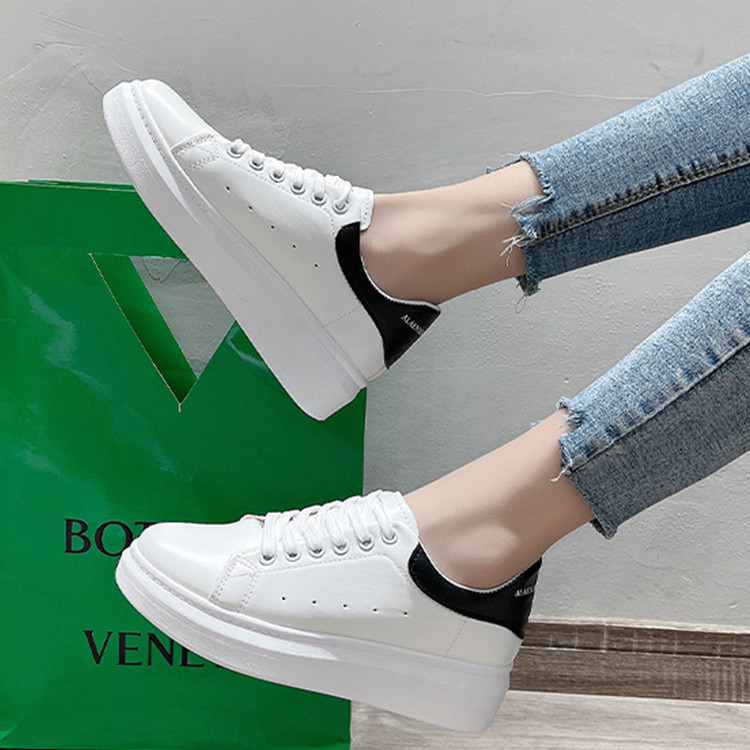 New thick sole sneakers women's leather casual women's sneakers