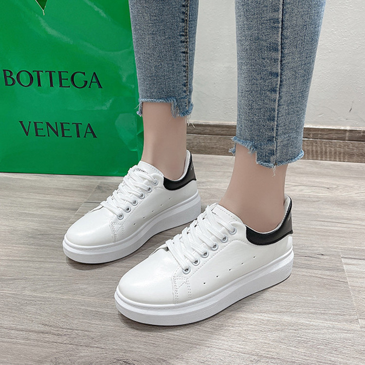 New thick sole sneakers women's leather casual women's sneakers