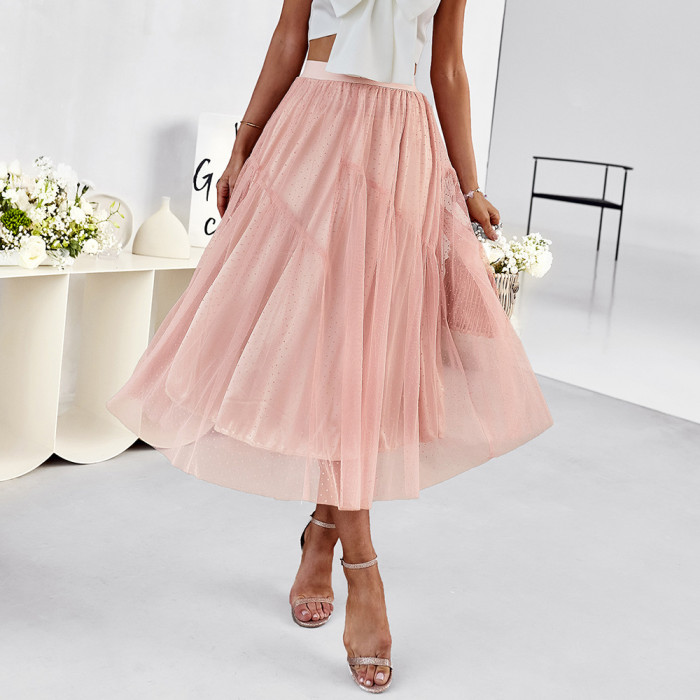 Elegant Skirt New Summer New Large Swing Skirt Temperament Elegant  Skirts