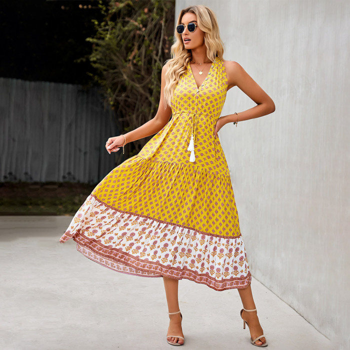 New Fashion Women's Summer Elegant Casual Bohemian Casual Maxi Dresses