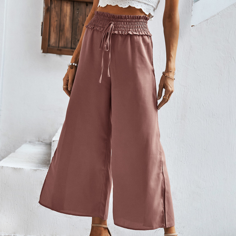 Solid Color Loose Wide Leg Pants Summer New Casual Pants