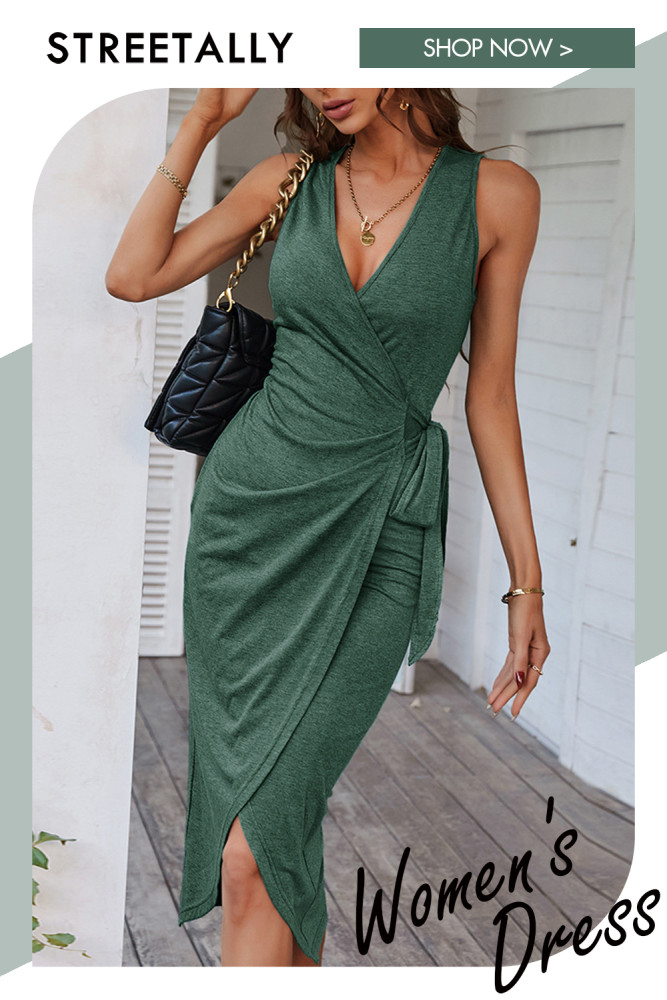 Solid Color Knitted Elegant Dress Summer Casual Elastic One-step Hip  Bodycon Dresses