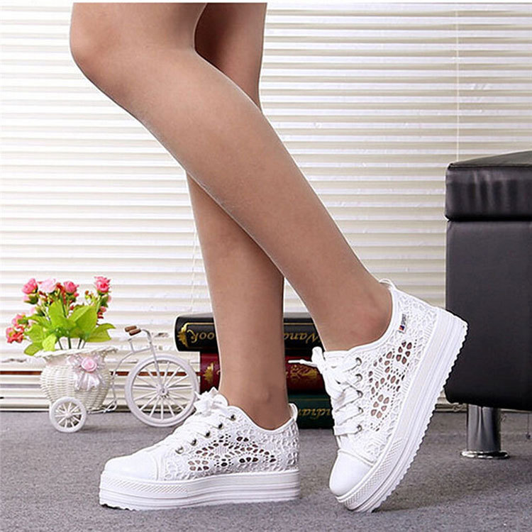 New Canvas Shoes Dad Shoes Lace Mesh Shoes Sneakers