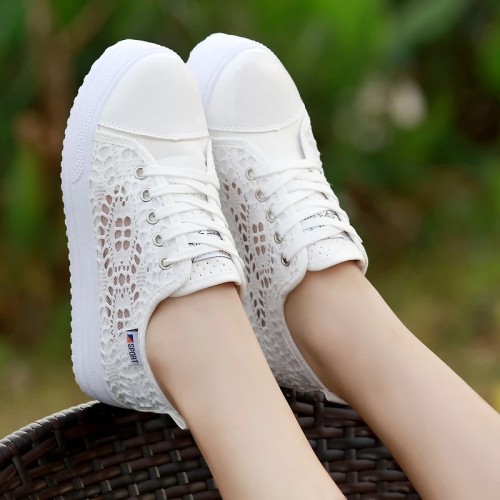 New Canvas Shoes Dad Shoes Lace Mesh Shoes Sneakers