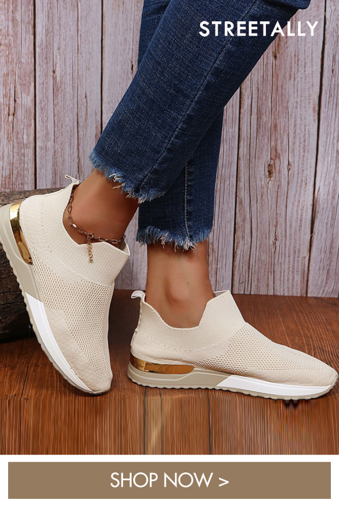 New Flying Knitted Socks Shoes Stretch Fabric Plus Size Women Sneakers