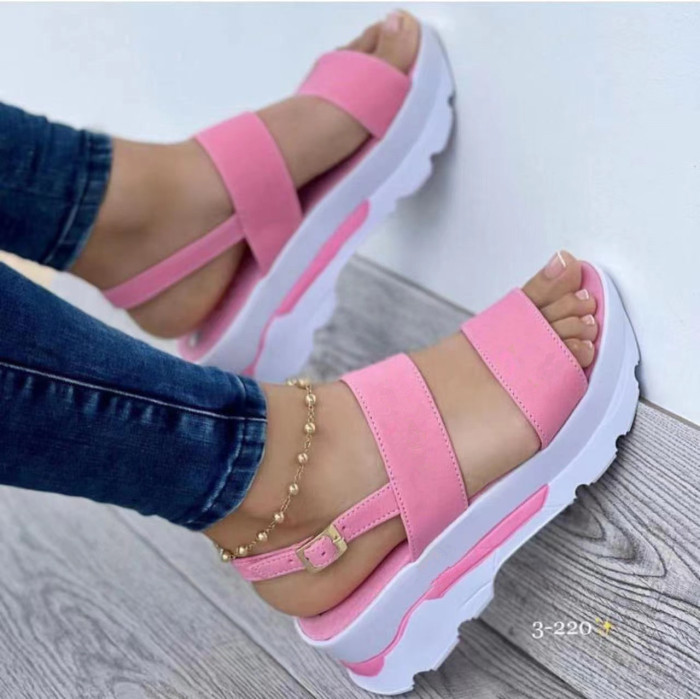 Wedge Casual Fish Mouth Beach Sandals Roman Sandals Women's Sandals