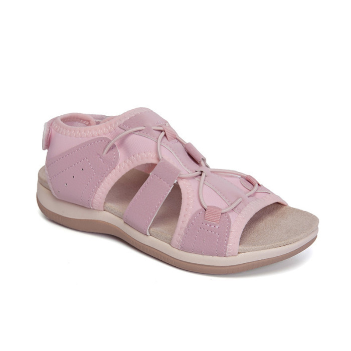 Summer New Round Toe Breathable Casual Sandals Flat Beach Sandals Women Sandals
