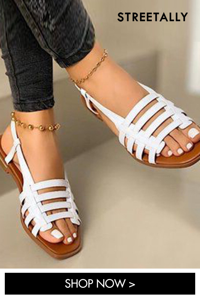 New Flat Round Toe Casual Sandals Women's Plus Size Sandals