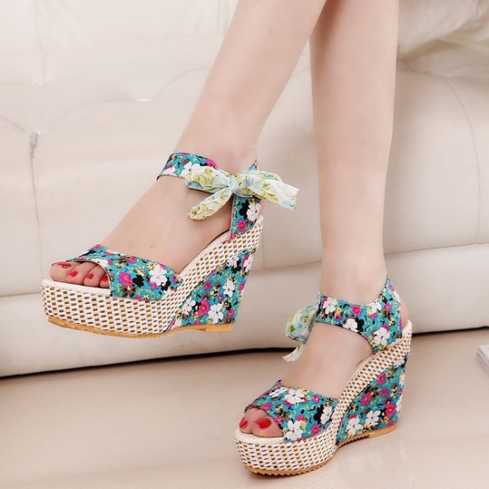 Sandals Summer New High Heel Wedge Sexy Fish Mouth Thick Sole Sandals