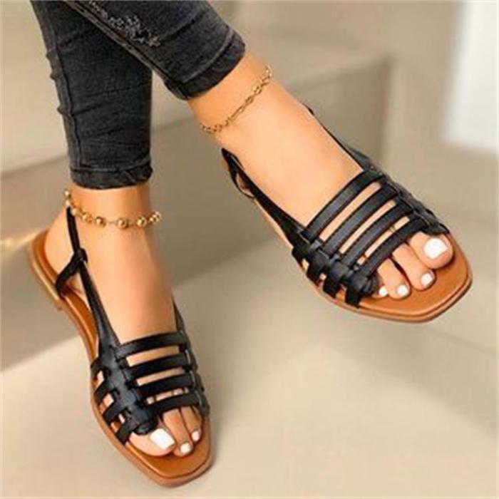 New Flat Round Toe Casual Sandals Women's Plus Size Sandals