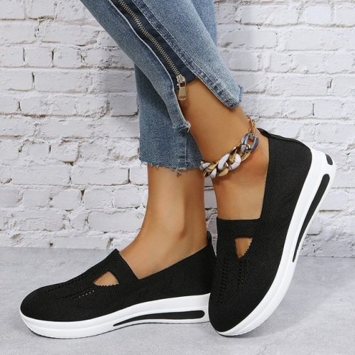New Single Shoes Women's Flat Platform Platform Wedge Casual Sports Shoes Running Sneakers