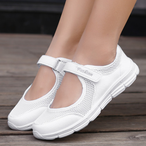 Breathable Soft Sole Flat Shoes Ladies Shoes Comfortable Walking Sneakers