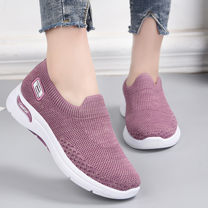 New Women's Shoes Casual Walking Shoes Socks Shoes Soft Sole Fashion Women Sneakers