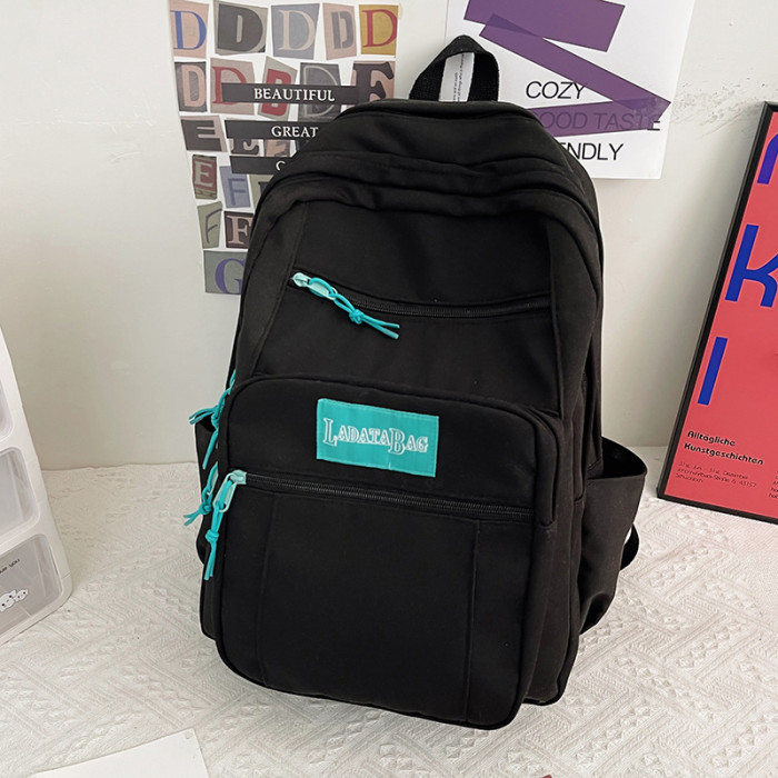 Simple And Versatile School Bag Fresh Student Large-capacity Shoulders Harajuku Backpack