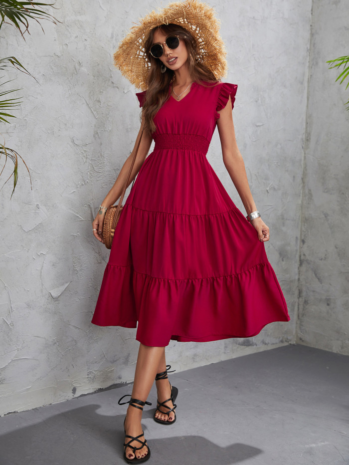 Summer Women's Slimming High Waist Sleeveless Dress Maxi Dresses