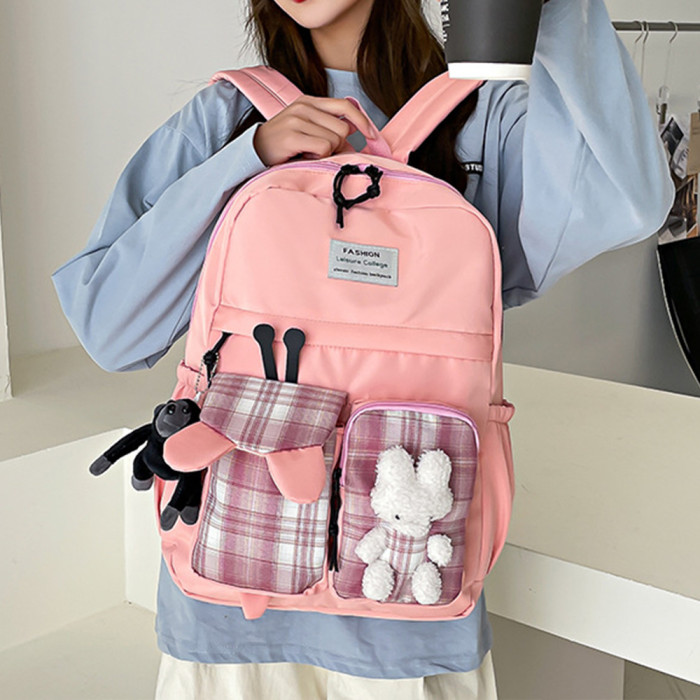 Schoolbag Women's Casual New Girls Backpack Student Large Capacity Harajuku Backpack