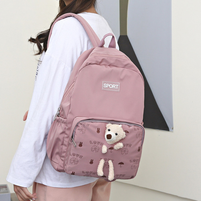 Trendy Schoolbag Large-capacity Student Shoulders Casual And Simple Harajuku Backpack