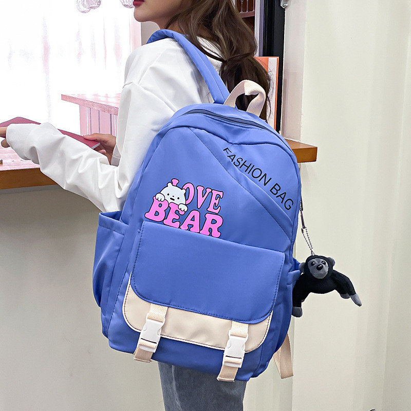 Casual Student Bag Japanese Shoulders Contrast Color Student Large-capacity Harajuku Backpack