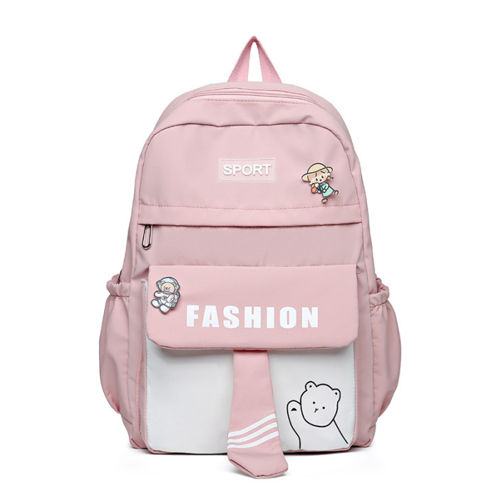 Large-capacity School Bag New Campus Backpack Contrast Color Harajuku Backpack