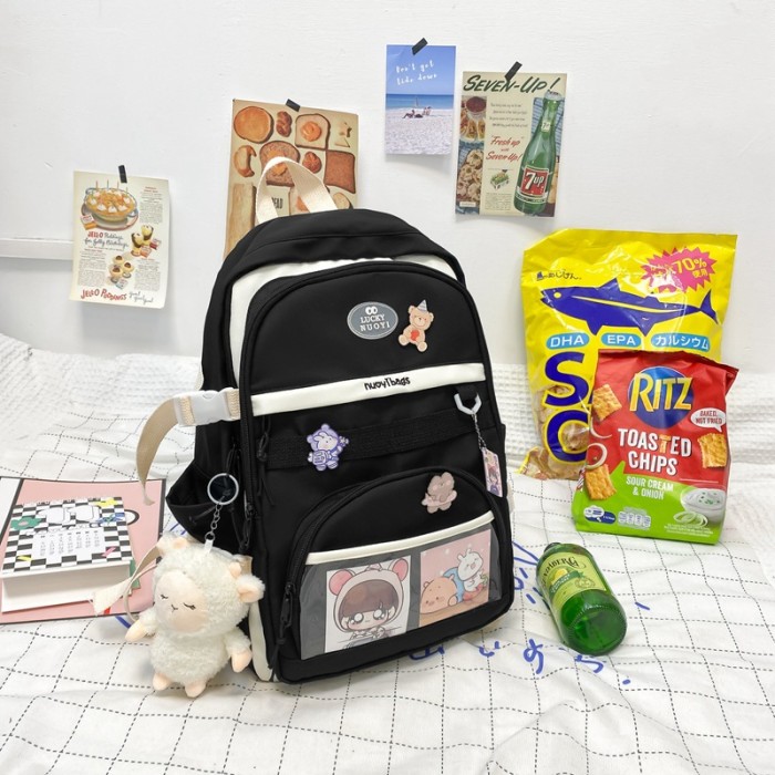 Student Schoolbag Cute Girls Backpack Japanese Large Capacity Harajuku Backpack