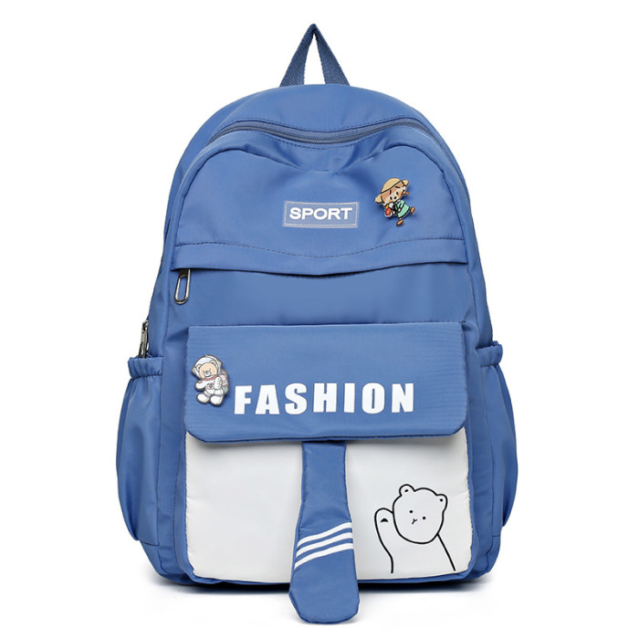 Large-capacity School Bag New Campus Backpack Contrast Color Harajuku Backpack