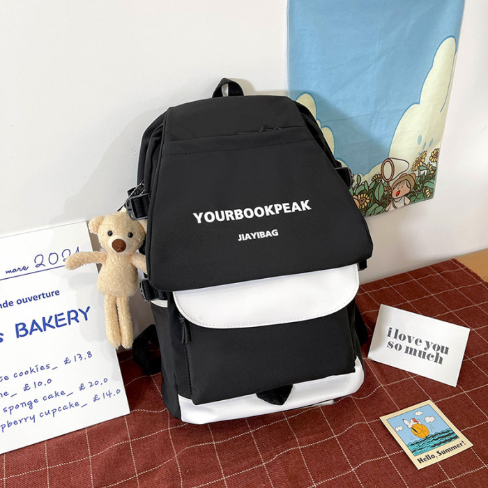 New Student Schoolbag Men And Women Shoulder Fashion Large-capacity Travel Harajuku Backpack