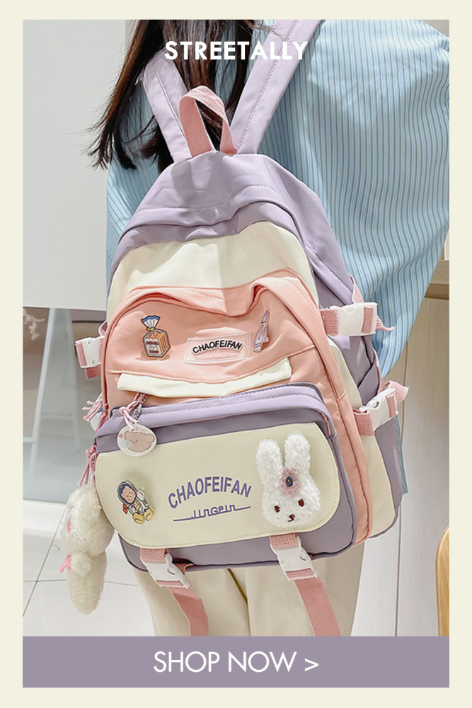 New School Bag Female Junior High School Student Backpack Large-capacity Cute Backpack Harajuku Backpack