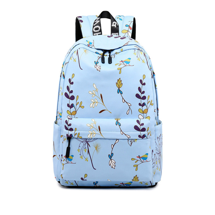 New Schoolbag Women's Polyester Waterproof Shoulders Small Fresh Print Harajuku Backpack