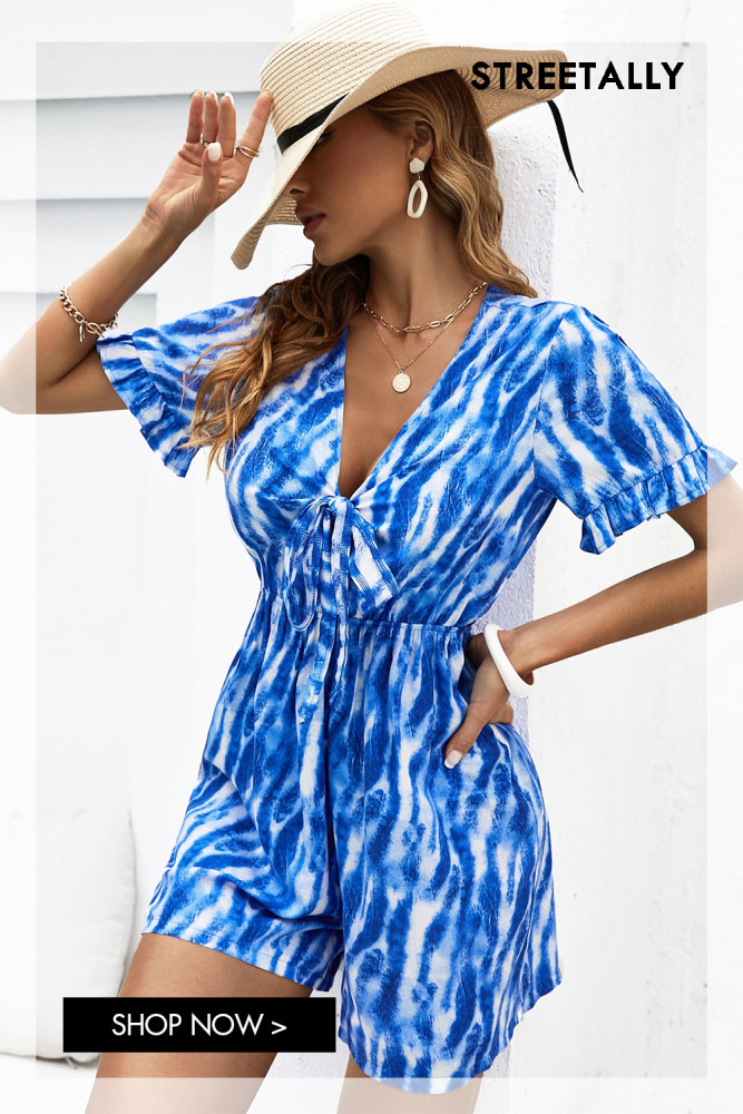 Fashion Women's New Explosive Sexy Short Sleeve Rompers
