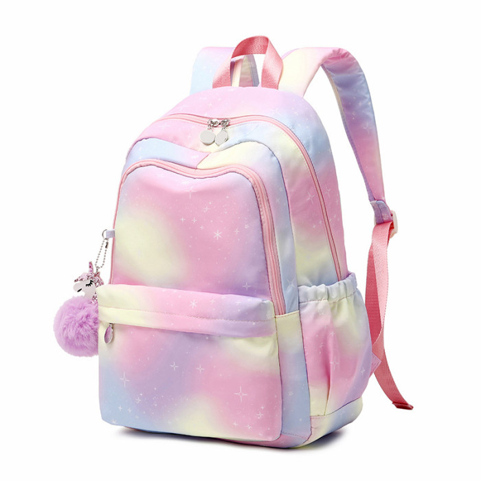 Gradient Rainbow Print Backpack Student Large Capacity Harajuku Backpack