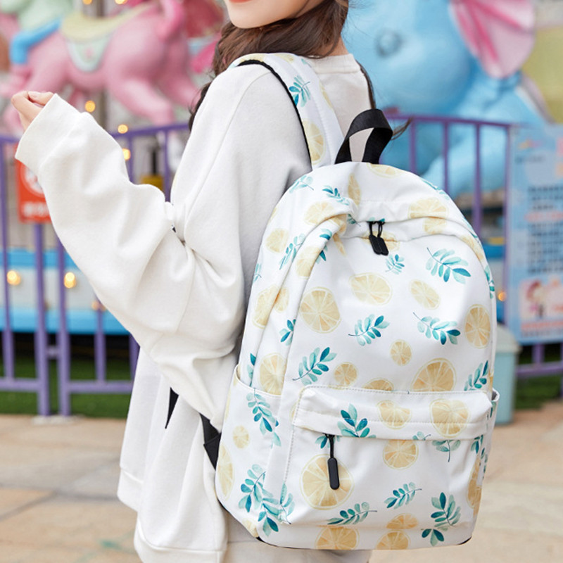 Small Fresh Print Student Large-capacity Schoolbag Women's Waterproof Harajuku Backpack