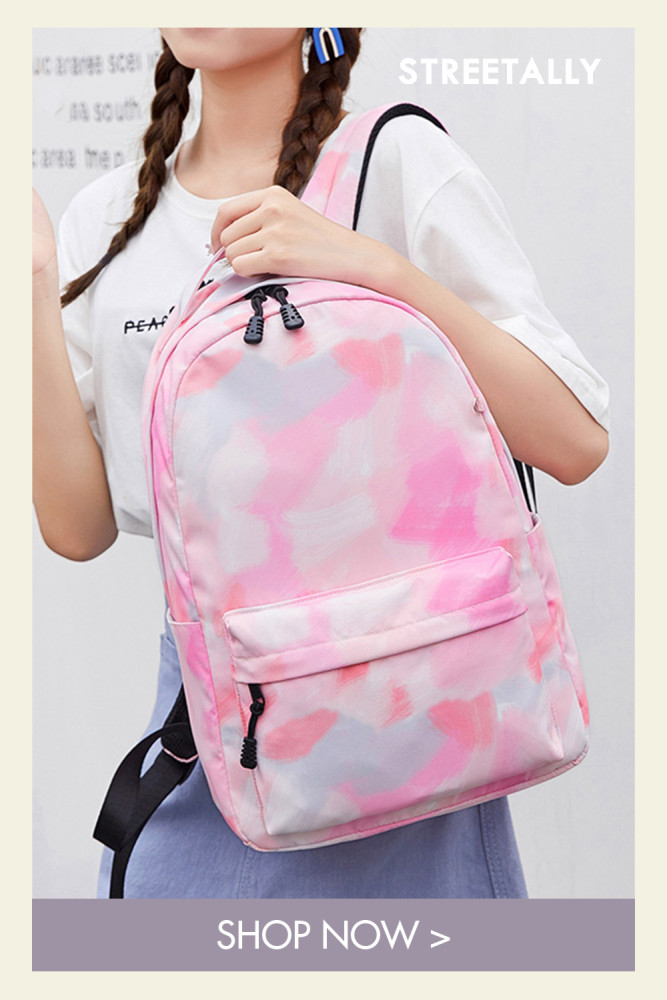 Graffiti Printed Shoulder Student Lightweight Waterproof Casual Simple Harajuku Backpack