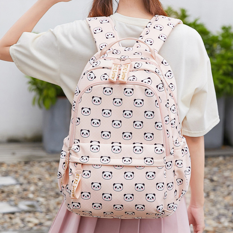 Student Schoolbag Cute Cartoon Printing Large-capacity Shoulders New Harajuku Backpack