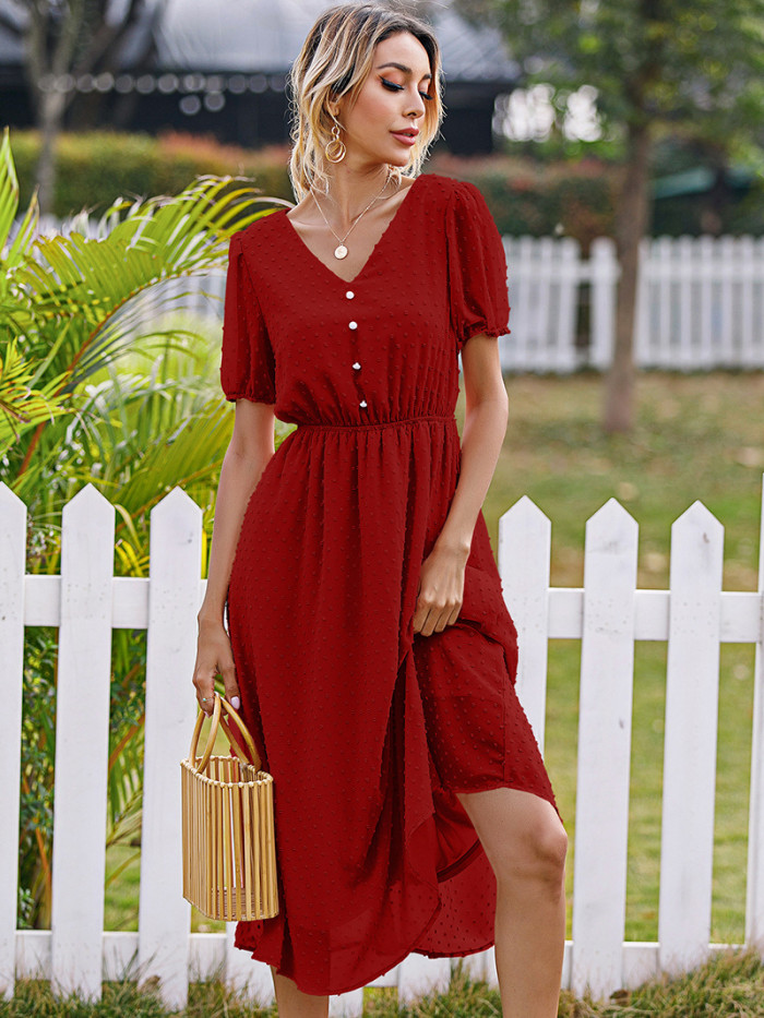 Summer Over-the-knee Midi Waist Cotton And Linen French Student New Maxi Dresses