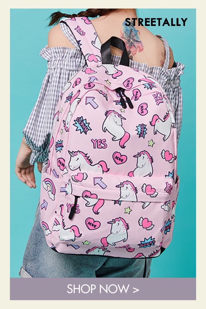 Unicorn Backpack Casual Student School Bag Lightweight Harajuku Backpack