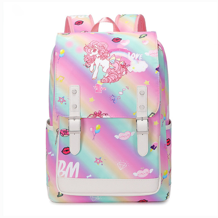 New Cute Unicorn Backpack Student Lightweight Waterproof Large Capacity Harajuku Backpack