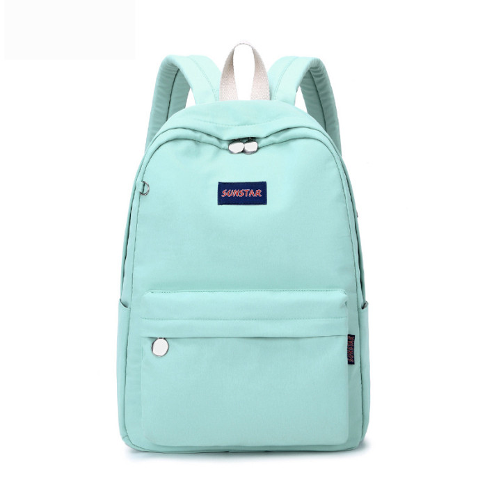 Simple Solid Color Shoulder Student School Bag Light And Soft Computer Harajuku Backpack