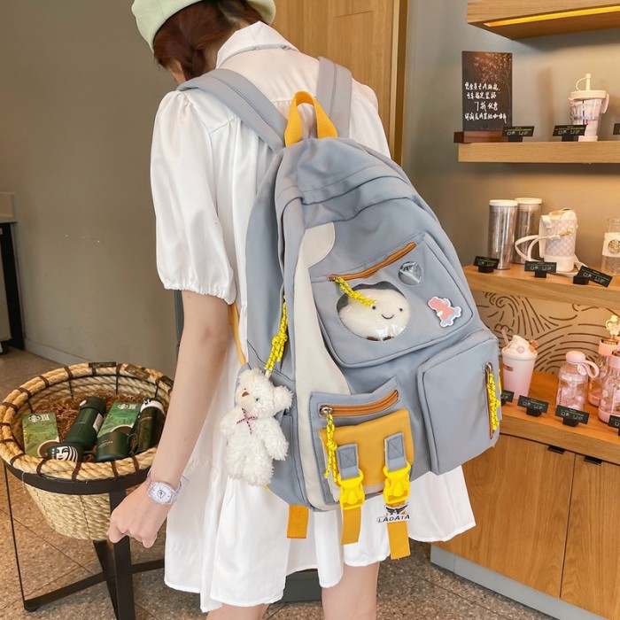 New Student Nylon Japanese And Korean Style Campus Fashion Trend Shoulders Harajuku Backpack