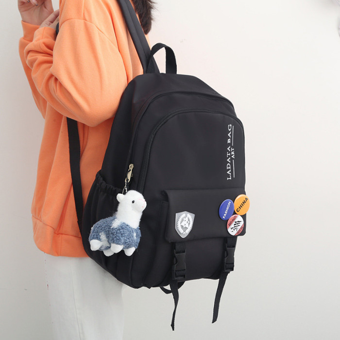 New Shoulder Large Capacity Backpack Nylon Casual Trend Student Harajuku Backpack