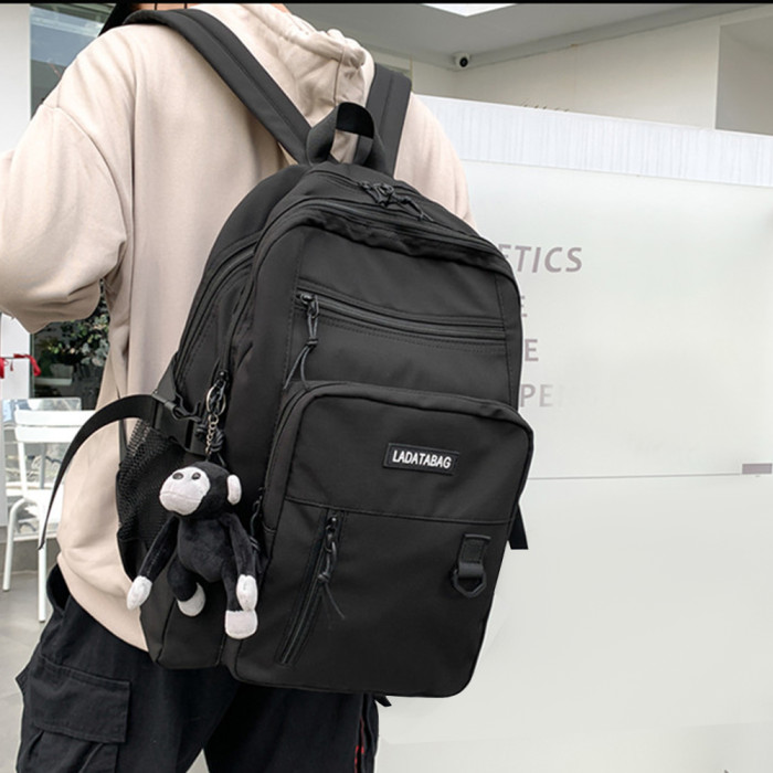 Trendy Simple Multi-layer Shoulders Student Class Computer Harajuku Backpack