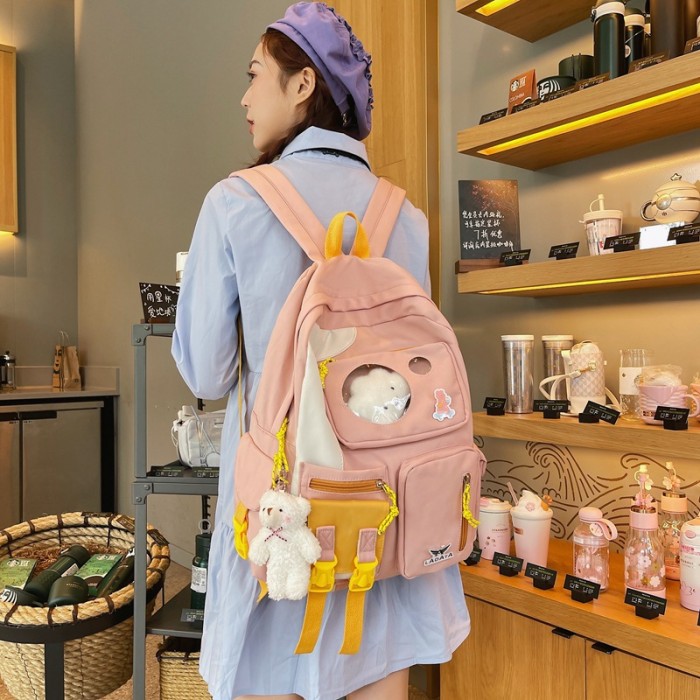 New Student Nylon Japanese And Korean Style Campus Fashion Trend Shoulders Harajuku Backpack