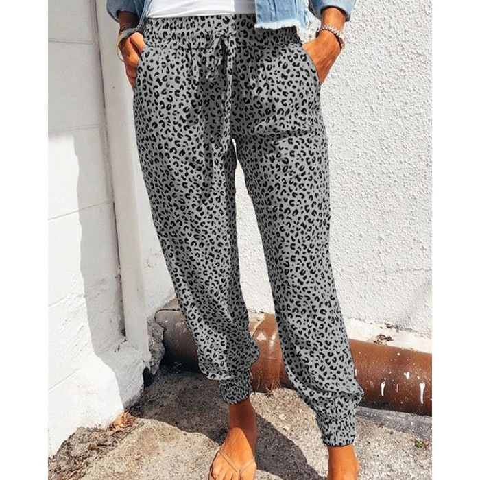 New Summer Loose Leopard Print Casual Pants