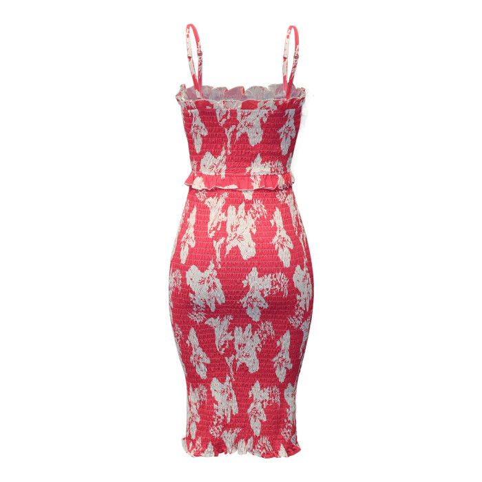 Women's Printed Sexy Sling Dress Bodycon Dresses