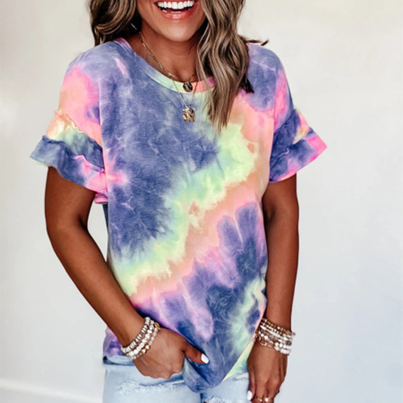 Women's Summer Loose Printed Crewneck T-Shirts