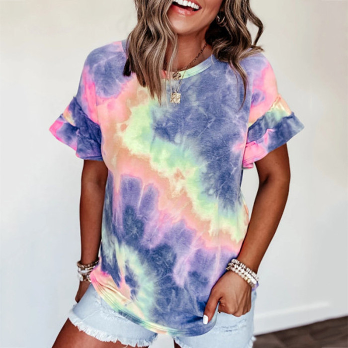 Women's Summer Loose Printed Crewneck T-Shirts