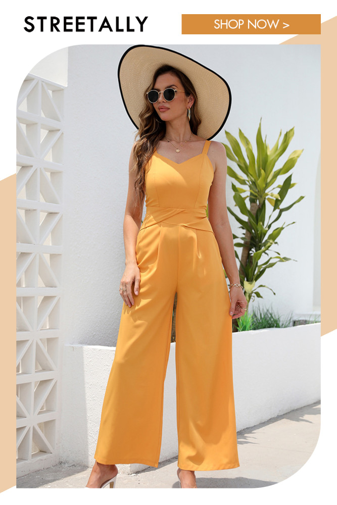 Summer Suspenders Leisure New Products Resort Style Jumpsuits